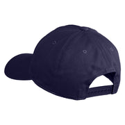 Meerkat Embroidered 5 Panel Cotton Mid Profile Unstructured Dad Cap - Navy OSFM