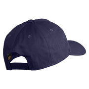 Meerkat Embroidered 5 Panel Cotton Mid Profile Unstructured Dad Cap - Navy OSFM