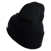 Veterinary Corps Logo Embroidered 12 Inch Solid Knit Cuff Long Beanie Made in USA - Black OSFM