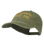 My Grandkids Love Me Embroidered Washed Cap