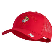 US Marine Corps Semper Fi Embroidered Solid Cotton Twill Mesh Prostyle Cap - Red OSFM