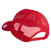 US Marine Corps Semper Fi Embroidered Solid Cotton Twill Mesh Prostyle Cap - Red OSFM