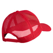 US Marine Corps Semper Fi Embroidered Solid Cotton Twill Mesh Prostyle Cap - Red OSFM