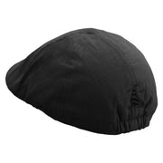 Sail Boat Icon Embroidered Suede Duck Bill Ivy Hat - Black OSFM