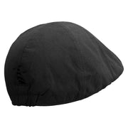 Sail Boat Icon Embroidered Suede Duck Bill Ivy Hat - Black OSFM