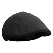 Sail Boat Icon Embroidered Suede Duck Bill Ivy Hat - Black OSFM