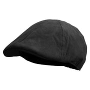 Sail Boat Icon Embroidered Suede Duck Bill Ivy Hat - Black OSFM