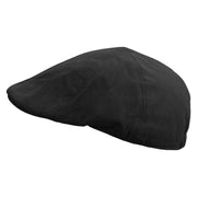 Sail Boat Icon Embroidered Suede Duck Bill Ivy Hat - Black OSFM