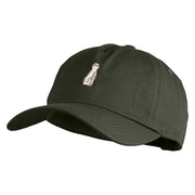Meerkat Embroidered 5 Panel Cotton Mid Profile Unstructured Dad Cap - Olive OSFM
