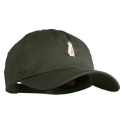 Meerkat Embroidered 5 Panel Cotton Mid Profile Unstructured Dad Cap - Olive OSFM