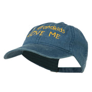 My Grandkids Love Me Embroidered Washed Cap