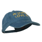 My Grandkids Love Me Embroidered Washed Cap