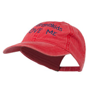 My Grandkids Love Me Embroidered Washed Cap