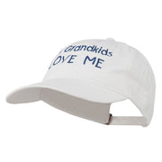 My Grandkids Love Me Embroidered Washed Cap