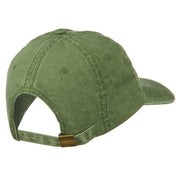 Michigan State Map Embroidered Washed Cotton Cap