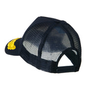 5 Panel Mesh Back Gold Oak Leaves Patch Cap