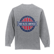 American Badge Logo Long Sleeve Pocket Graphic Shirt