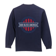 American Badge Logo Long Sleeve Pocket Graphic Shirt