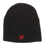 Mini 100 Embroidered Short Beanie