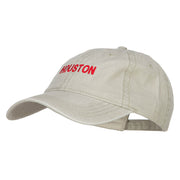 Houston Embroidered Washed Buckled Cap