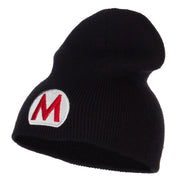 Circle Mario Embroidered Short Beanie