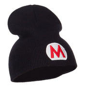 Circle Mario Embroidered Short Beanie