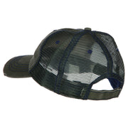 Camping Hair Don't Care with Tent Embroidered Cotton Mesh Cap