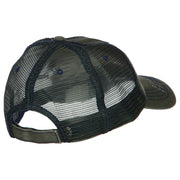 Camping Hair Don't Care with Tent Embroidered Cotton Mesh Cap