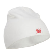 Mini 100 Embroidered Short Beanie