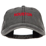 Houston Embroidered Washed Buckled Cap