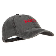 Houston Embroidered Washed Buckled Cap