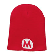 Circle Mario Embroidered Short Beanie