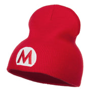 Circle Mario Embroidered Short Beanie