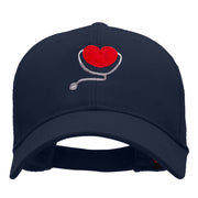 Medical Heart Embroidered Denim Cotton Twill Cap