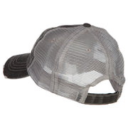 Camping Hair Don't Care with Tent Embroidered Cotton Mesh Cap