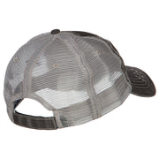 Camping Hair Don't Care with Tent Embroidered Cotton Mesh Cap