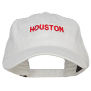 Houston Embroidered Washed Buckled Cap