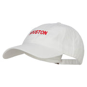 Houston Embroidered Washed Buckled Cap