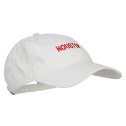 Houston Embroidered Washed Buckled Cap