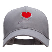 Medical Heart Embroidered Denim Cotton Twill Cap