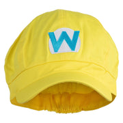 Mario Luigi Wario Waluigi Patched Cotton Elastic Newsboy Cap - Yellow OSFM