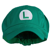 Mario Luigi Wario Waluigi Patched Cotton Elastic Newsboy Cap - Lime OSFM
