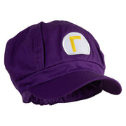 Mario Luigi Wario Waluigi Patched Cotton Elastic Newsboy Cap - Purple OSFM
