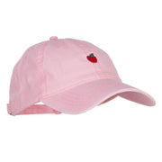 Mini Apple Embroidered Washed Cap