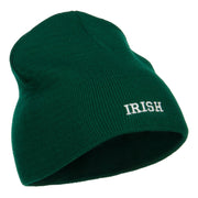 Mini Irish Embroidered Short Beanie