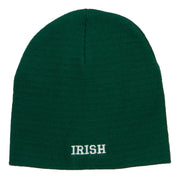 Mini Irish Embroidered Short Beanie