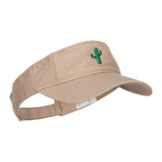 Mini Cactus Embroidered Cotton Washed Visor