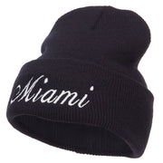 City of Miami Embroidered Long Beanie