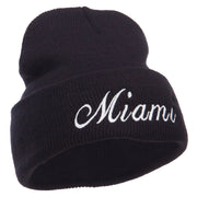 City of Miami Embroidered Long Beanie