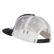 Mountain Biking Embroidered Snapback Mesh Cap